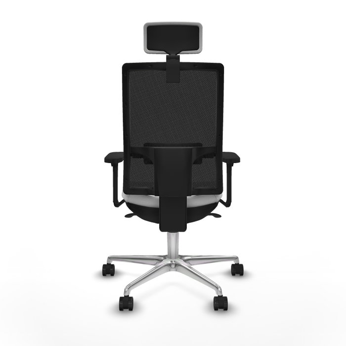 PIQUERAS Y CRESPO Silla de oficina Horna con mecanismo Sincro, Blanco y Negro
