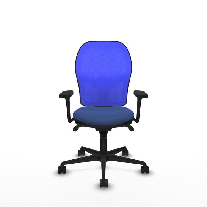 PIQUERAS Y CRESPO Silla de oficina Jorquera con mecanismo sincro y brazos 3D, azul
