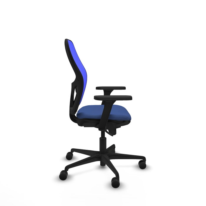 PIQUERAS Y CRESPO Silla de oficina Jorquera con mecanismo sincro y brazos 3D, azul