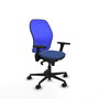 PIQUERAS Y CRESPO Silla de oficina Jorquera con mecanismo sincro y brazos 3D, azul