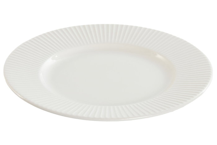 DKD Home Decor Plato de Porcelana Carve loving 24 Blanco