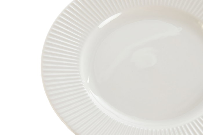 DKD Home Decor Plato de Porcelana Carve loving 24 Blanco