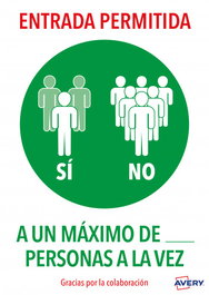 Avery Señales Adhesivas Preimpresas Entrada Permitida A4 (2 Hojas)