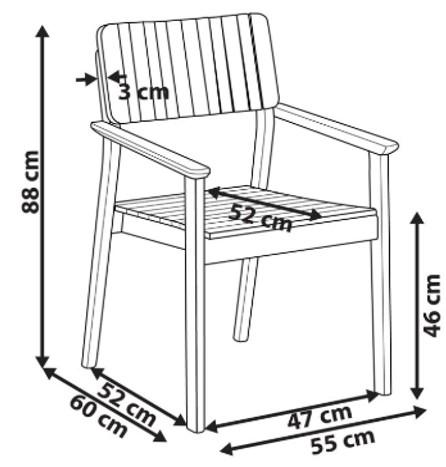 DKD Home Decor Silla de Terraza y Jardín de Teca Apilable, Marrón, 2 Unidades - 60 x 88 x 55 cm DKD Home Decor Silla de Terraza y Jardín de Teca Apilable, Marrón, 2 Unidades - 60 x 88 x 55 cm