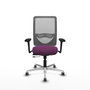 PIQUERAS Y CRESPO Silla de oficina Zulema con mecanismo Sincro/Traslack, Morado y Gris