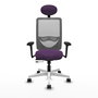 PIQUERAS Y CRESPO Silla de oficina Zulema con mecanismo Sincro/Traslack, Morado y Gris