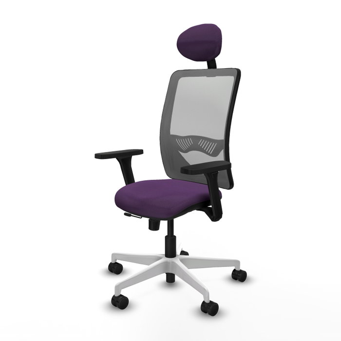 PIQUERAS Y CRESPO Silla de oficina Zulema con mecanismo Sincro/Traslack, Morado y Gris PIQUERAS Y CRESPO Silla de oficina Zulema con mecanismo Sincro/Traslack, Morado y Gris