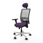 PIQUERAS Y CRESPO Silla de oficina Zulema con mecanismo Sincro/Traslack, Morado y Gris