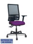 PIQUERAS Y CRESPO Silla Bormate con Mecanismo Asincro, Asiento Morado y Respaldo Negro