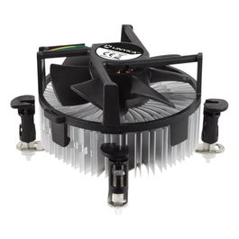 Unyka Disipador CPU Ventilador 90 mm, Compatible con LGA 1151/1200/1150/1155/1156/775, Base Aluminio, Tecnología Push-Pull, 3000 RPM, 4 Pines, Negro/Gris, UK532002