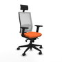 PIQUERAS Y CRESPO Silla de oficina Horna Naranja y Blanco