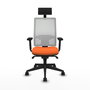 PIQUERAS Y CRESPO Silla de oficina Horna Naranja y Blanco