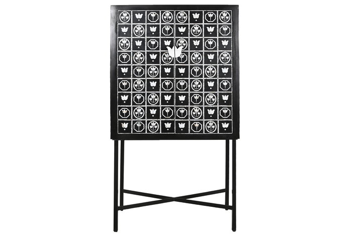 DKD Home Decor Bone 23 Mueble Bar Bicolor Negro 80 x 40 x 153 cm
