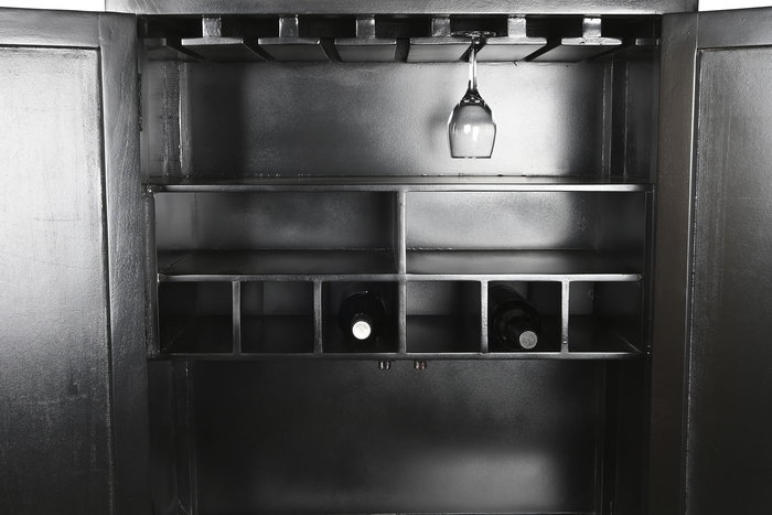 DKD Home Decor Bone 23 Mueble Bar Bicolor Negro 80 x 40 x 153 cm