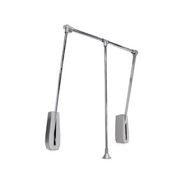 Emuca Colgador abatible para pared Hang, ancho regulable 600-830mm, Acero y Plástico, Cromado