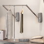 Emuca Colgador abatible para pared Hang, ancho regulable 600-830mm, Acero y Plástico, Cromado