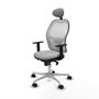 PIQUERAS Y CRESPO Silla de oficina Jorquera con mecanismo Sincro, Gris claro y Blanco
