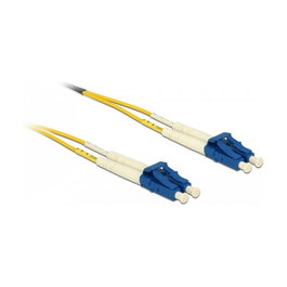 DeLOCK Cable de fibra óptica LC a LC Singlemode OS2 10 m Amarillo