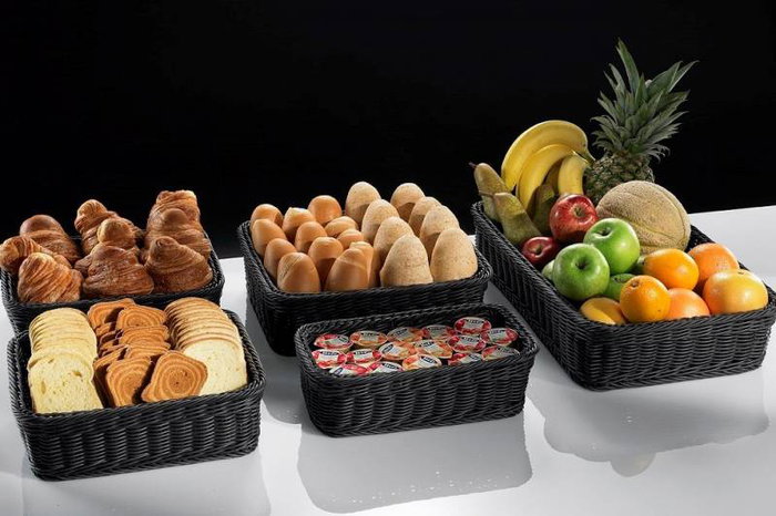 Leone Cesta Rectangular Negra 32,5x26,5x10 cm