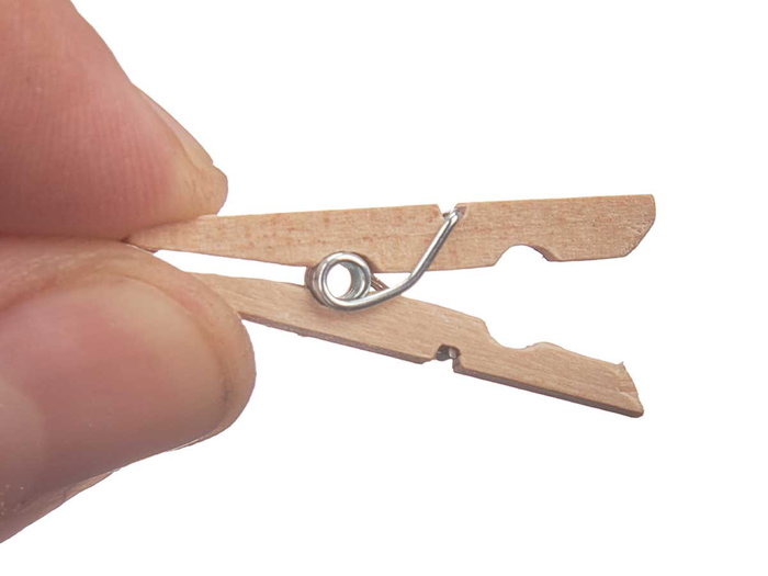 Pincello Set 15 Pinzas Madera Natural Pequeñas 7.5 x 12.5 x 2 cm (Set de 24)