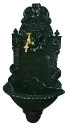 OXIRON Fuente de Jardín de Bambú con Grifo de Latón