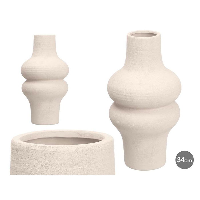 GIFTDECOR Jarrón Michelin Blanco 34cm GIFTDECOR Jarrón Michelin Blanco 34cm