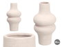Giftdecor Jarrón 34 cm Blanco Cerámica (Set de 4)
