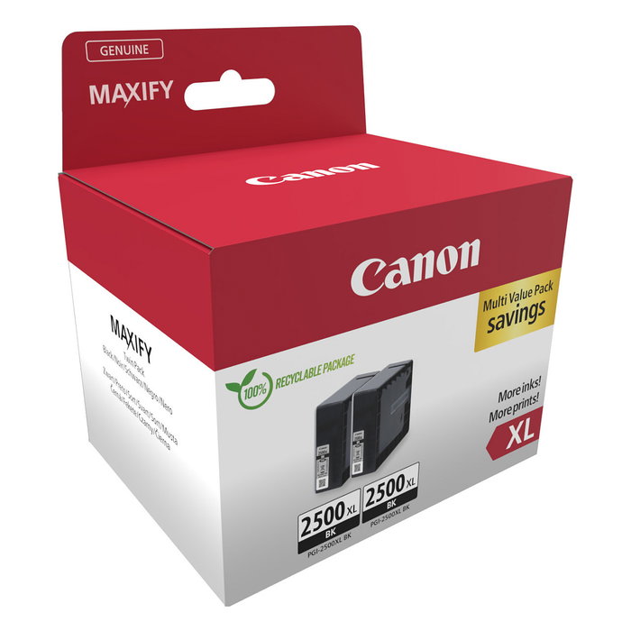 Canon PGI-2500BK XL Multipack Negro (9254B011)