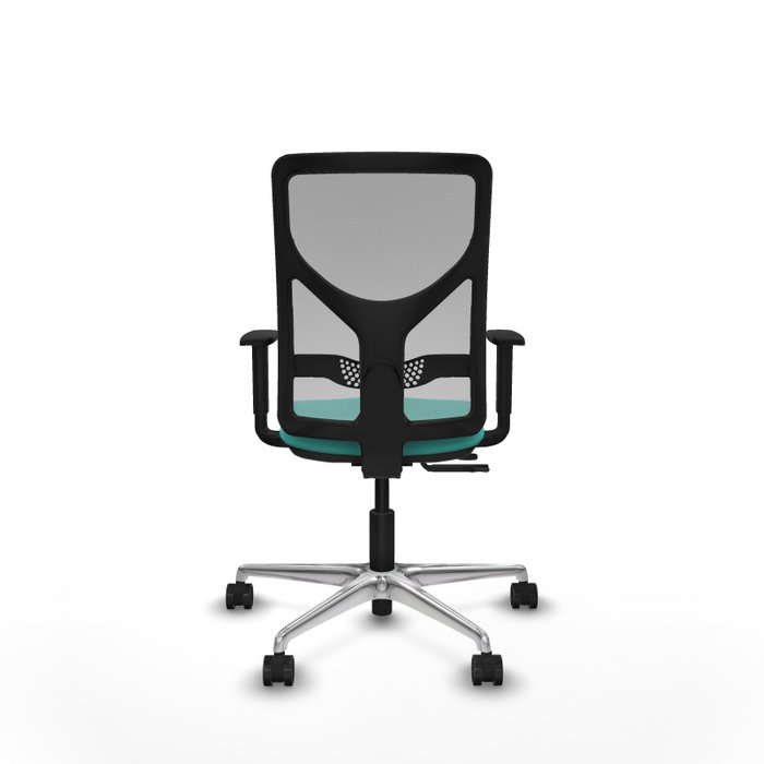 PIQUERAS Y CRESPO Silla de oficina Motilla con mecanismo Sincro/Traslack, Turquesa y Gris