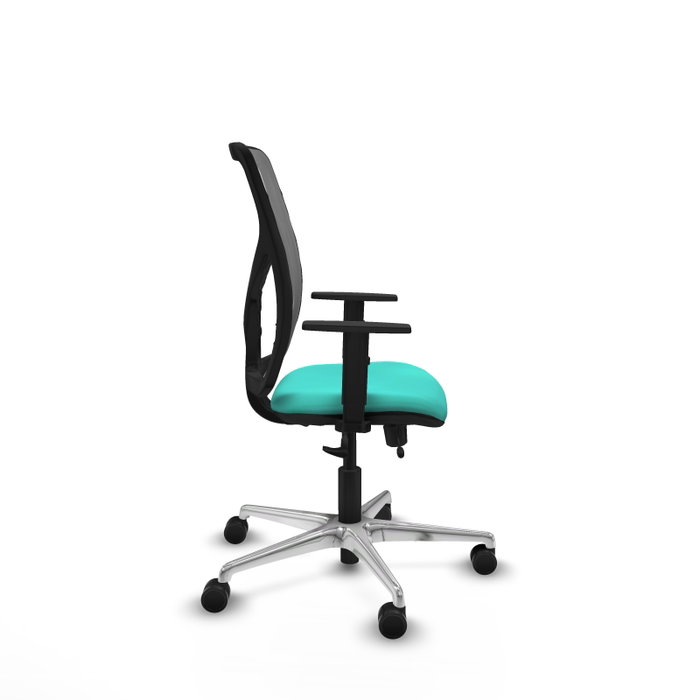 PIQUERAS Y CRESPO Silla de oficina Motilla con mecanismo Sincro/Traslack, Turquesa y Gris