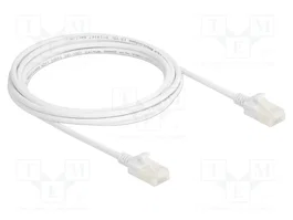 DeLOCK Cable de red Cat.6A U/UTP Slim 3 m Blanco