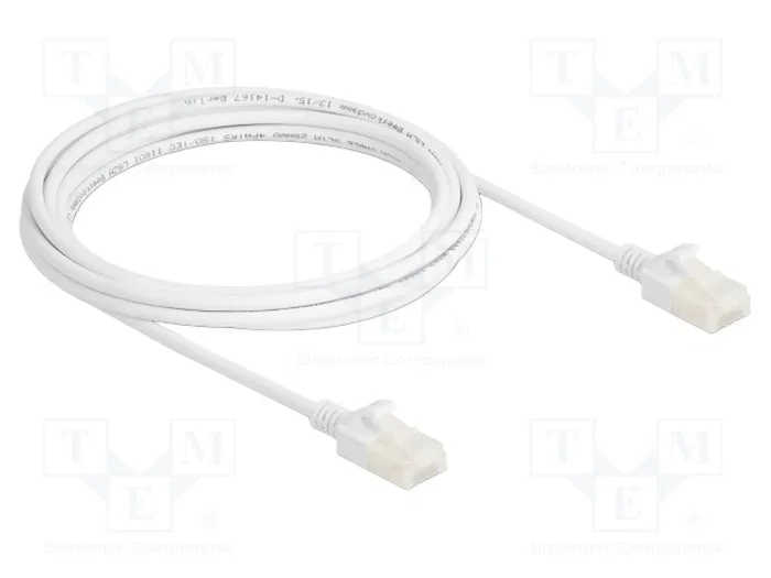 DeLOCK Cable de red Cat.6A U/UTP Slim 3 m Blanco DeLOCK Cable de red Cat.6A U/UTP Slim 3 m Blanco