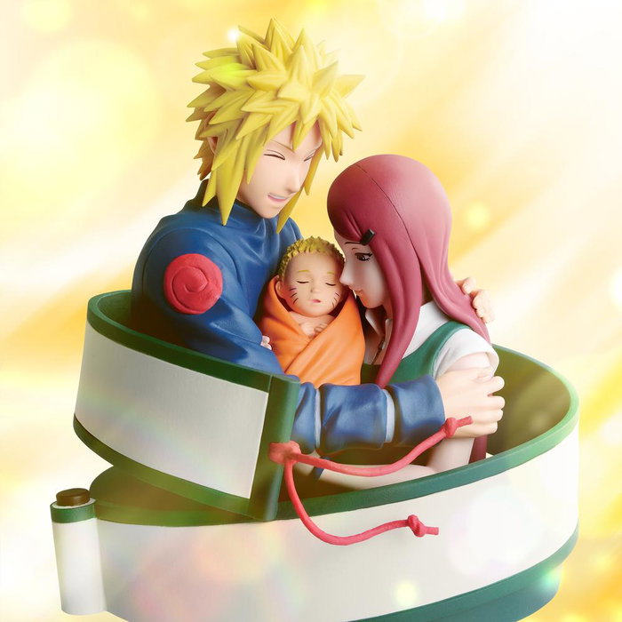 Banpresto Figura Minato, Naruto & Kushina 13cm 72 Series 53