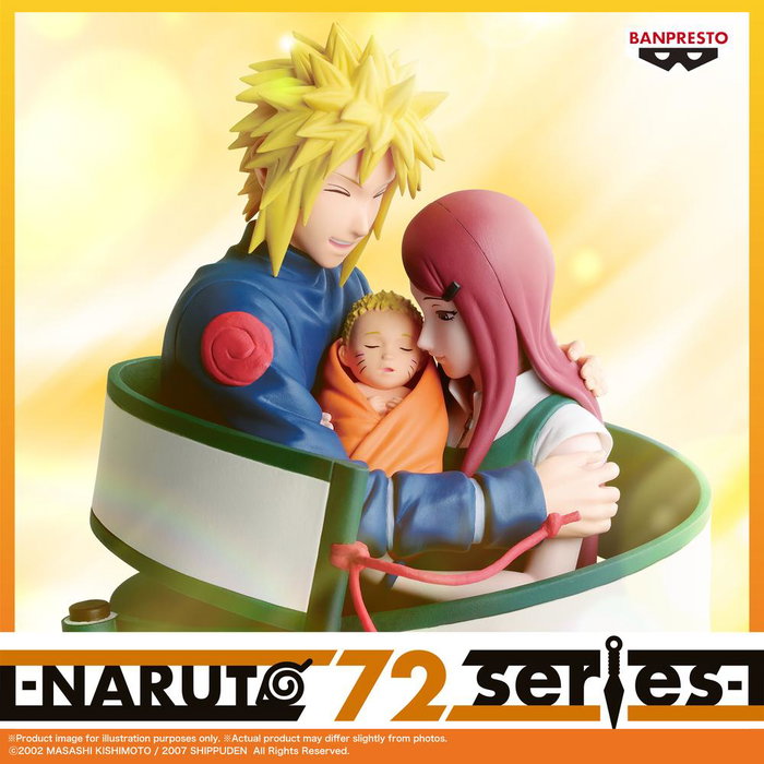 Banpresto Figura Minato, Naruto & Kushina 13cm 72 Series 53