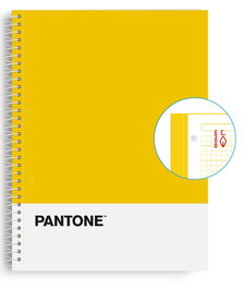 Bloc Escolofi Notebook Pantone Basic A4 80H Cuadric.5X5 90G Amarillo (Set de 5)
