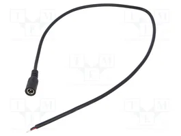 POS Cable de alimentación CC oval 2x0,5mm2 recto