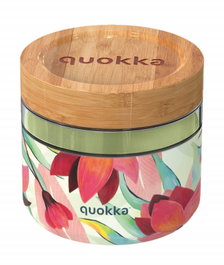 QUOKKA Recipiente de comida quokka cristal 820ml con funda deli spring