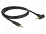 DeLOCK 84737 Cable de audio con conector en ángulo de 3,5 mm, 1 m, Negro