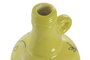 DKD Home Decor Jarrón de Gres Amarillo con Detalles de Olivo