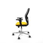 PIQUERAS Y CRESPO Silla de oficina Jorquera con mecanismo Sincro/Traslack Amarillo y Gris
