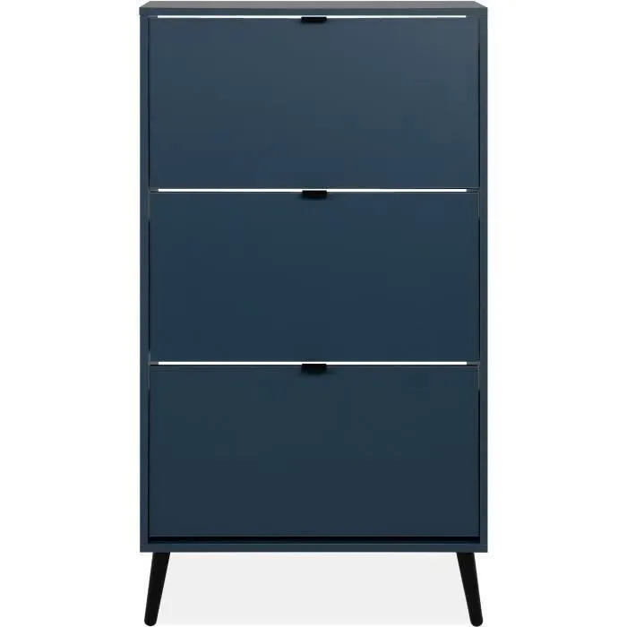 VIGO Zapatero VIGO 49A Azul Noche Patas Madera Maciza 70 x 24 x 125 cm