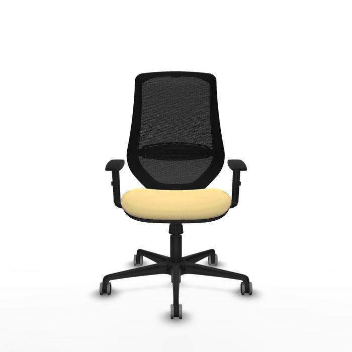 PIQUERAS Y CRESPO Silla de oficina Mardos con mecanismo Sincro, Crema y Negro PIQUERAS Y CRESPO Silla de oficina Mardos con mecanismo Sincro, Crema y Negro