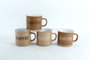 DKD Home Decor Set de 4 Tazas de Gres Marrón 285 ml