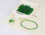 Innspiro Rocalla de Vidrio Redonda Plateado Verde 2,3mm 120g