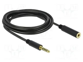 DeLOCK 85798 Cable de extensión de audio 4,4 mm 5 pines 3 m Negro