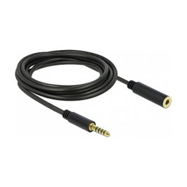 DeLOCK 85798 Cable de extensión de audio 4,4 mm 5 pin Macho a Hembra 3 m Negro