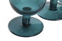 DKD Home Decor Set de 6 Copas de Cristal Burbujas Turquesa 300ml