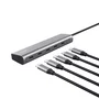 Trust Halyx - Hub USB-C de Aluminio con 5 Puertos (4 USB-C + 1 Passthrough 100W) - USB 3.2 Gen 1 - Color Plata
