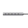 Trust Halyx - Hub USB-C de Aluminio con 5 Puertos (4 USB-C + 1 Passthrough 100W) - USB 3.2 Gen 1 - Color Plata
