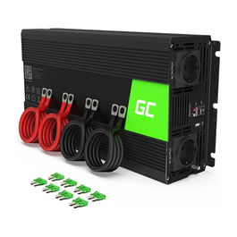 Green Cell INV12 Convertidor de Voltaje DC-AC 12V a 230V 3000W/6000W Inversor de Corriente para Coche